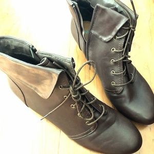 Brown Leather Ankle Booties